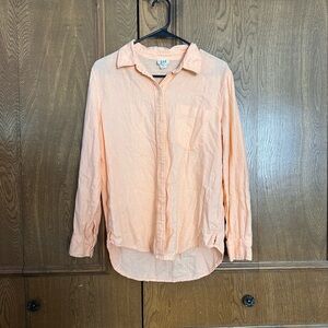 GAP Light Orange Casual Button-Down Shirt